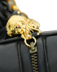 CHANEL 1991-1994 Coco Mark V-Stick Chain Lambskin Shoulder Bag