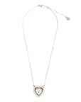 Vintage-Style Heart Rhinestone Necklace