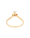 TASAKI Ribbon Pearl with Diamond Side Stones Ring
