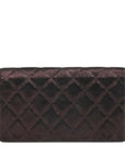CHANEL Matelassé Tweed Bi-fold Long Wallet