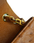 CHANEL 2000–2002 Coco Mark Chain Ostrich Shoulder Bag