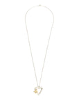 TIFFANY & CO. SV925 K18YG Open Heart Ribbon Necklace