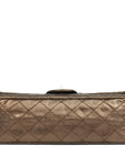 CHANEL 2008-2009 2.55 Matelassé Chain Double Flap Shoulder Bag with Pouch