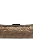 CHANEL 2008-2009 2.55 Matelassé Chain Double Flap Shoulder Bag with Pouch