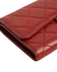 CHANEL Matelasse Coco Mark Tri-Fold Long Wallet
