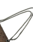 CHANEL 2008-2009 2.55 Matelassé Chain Double Flap Shoulder Bag with Pouch