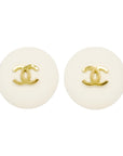 CHANEL Coco Mark Button Earrings