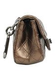 CHANEL 2008-2009 2.55 Matelassé Chain Double Flap Shoulder Bag with Pouch