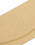 CHANEL 1997-1999 Coco Mark Caviar Skin Long Wallet