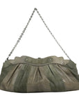 SALVATORE FERRAGAMO Suede Shoulder Bag / Clutch Bag 2-Way