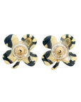 CHANEL Clover Motif Earrings