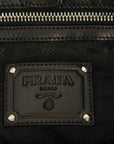 PRADA Nylon Patchwork Plastic Chain Tote Bag
