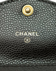 CHANEL 1997–1999 Coco Mark Caviar Leather Long Wallet / Pouch