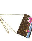 LOUIS VUITTON Monogram Pochette Weekend Long Wallet / Shoulder Bag 2-Way M63857