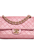 CHANEL 2010–2011 Crystal Logo Matelassé Chain Lambskin Shoulder Bag