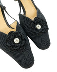 CHANEL Camellia Slingback Sandals