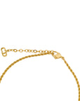 CHRISTIAN DIOR Square Dior Logo Rhinestone Necklace