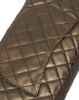CHANEL 2008-2009 2.55 Matelassé Chain Double Flap Shoulder Bag with Pouch