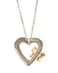 TIFFANY & CO. SV925 K18YG Open Heart Ribbon Necklace