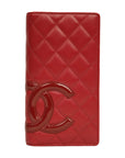CHANEL 2009–2010 Cambon Coco Mark Matelassé Long Wallet