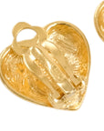 GIVENCHY Rhinestone Heart Earrings