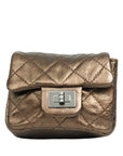 CHANEL 2008-2009 2.55 Matelassé Chain Double Flap Shoulder Bag with Pouch