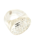 CHANEL Coco Mark Rhinestone Ring