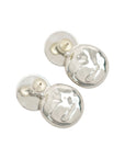 Vintage-Style 2Way Earrings(Rhodium-Plated Brass)