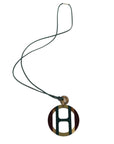 HERMES H Equip Buffalo Horn Lacquer Necklace