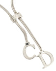 CHRISTIAN DIOR CD Logo Rhinestone Necklace