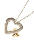 TIFFANY & CO. SV925 K18YG Open Heart Ribbon Necklace