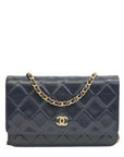 CHANEL Matelasse CC Logo Chain Wallet/Shoulder Bag