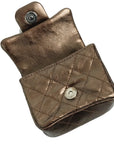 CHANEL 2008-2009 2.55 Matelassé Chain Double Flap Shoulder Bag with Pouch