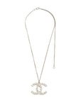 CHANEL Coco Mark Square Rhinestone Reversible Necklace