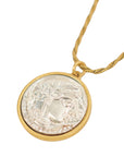 Vintage-Style Cameo Face Motif Necklace(Gold-Plated Brass)