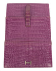 HERMES Bearn Saffre Crocodile Long Wallet