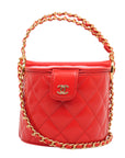 CHANEL Matelassé Lambskin Vanity Bag Handbag/Shoulder Bag
