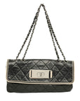 CHANEL 2008–2009 2.55 Chain Matelassé Bicolor Shoulder Bag