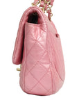 CHANEL 2010–2011 Crystal Logo Matelassé Chain Lambskin Shoulder Bag