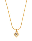 CHRISTIAN DIOR Heart Rhinestone Necklace