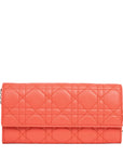 CHRISTIAN DIOR Lady Dior Cannage Chain Wallet Long Wallet / Handbag 2Way