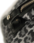 YVES SAINT LAURENT Bubble Quilted Leopard Print Bowling Bag 30 Handbag