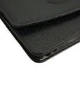 CHANEL 2002-2003 Caviar Skin Coco Mark Chain Wallet