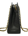 CHANEL Coco Mark Sun Motif Charm Chain Tote Bag/Shoulder Bag