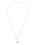 Opal Pt850 Gemstone Diamond Necklace