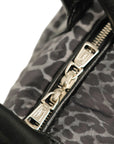 YVES SAINT LAURENT Bubble Quilted Leopard Print Bowling Bag 30 Handbag