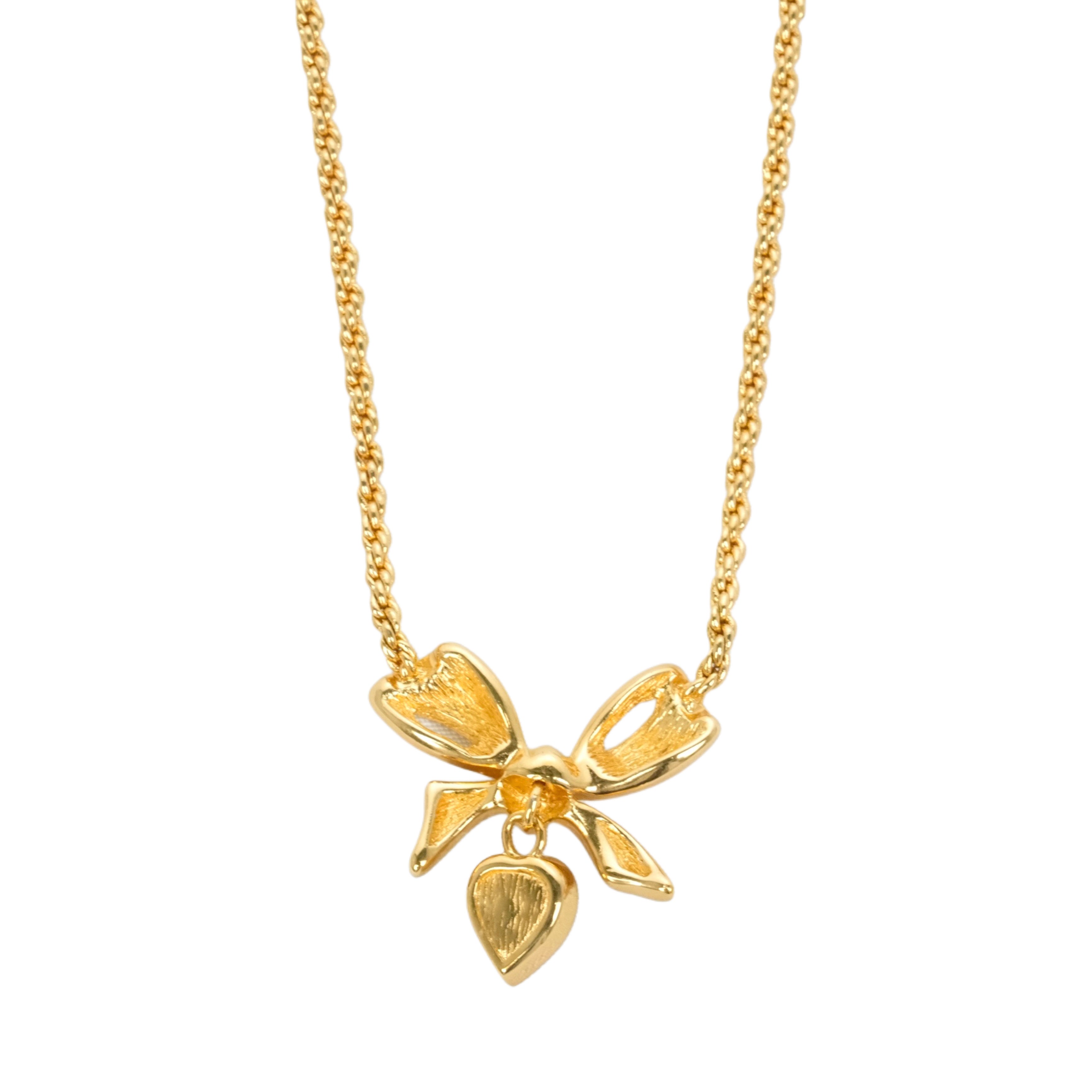CHRISTIAN DIOR Ribbon Pendant Necklace – Aime Vintage