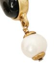Vintage-Style Stone Earrings(Gold-Plated Brass)