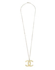CHANEL Coco Mark Square Rhinestone Reversible Necklace