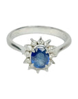PT900 Sapphire 0.93ct Diamond 0.20ct Ring